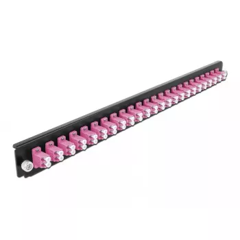 Μπροστινό πάνελ splice box DeLOCK 19 ιντσών 24 Ports LC Duplex μωβ