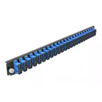 Μπροστινό πάνελ splice box DeLOCK 19 ιντσών 24 Port SC Duplex μπλε