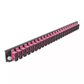 Μπροστινό πάνελ splice box DeLOCK 19 ιντσών 24 Port SC Duplex μωβ