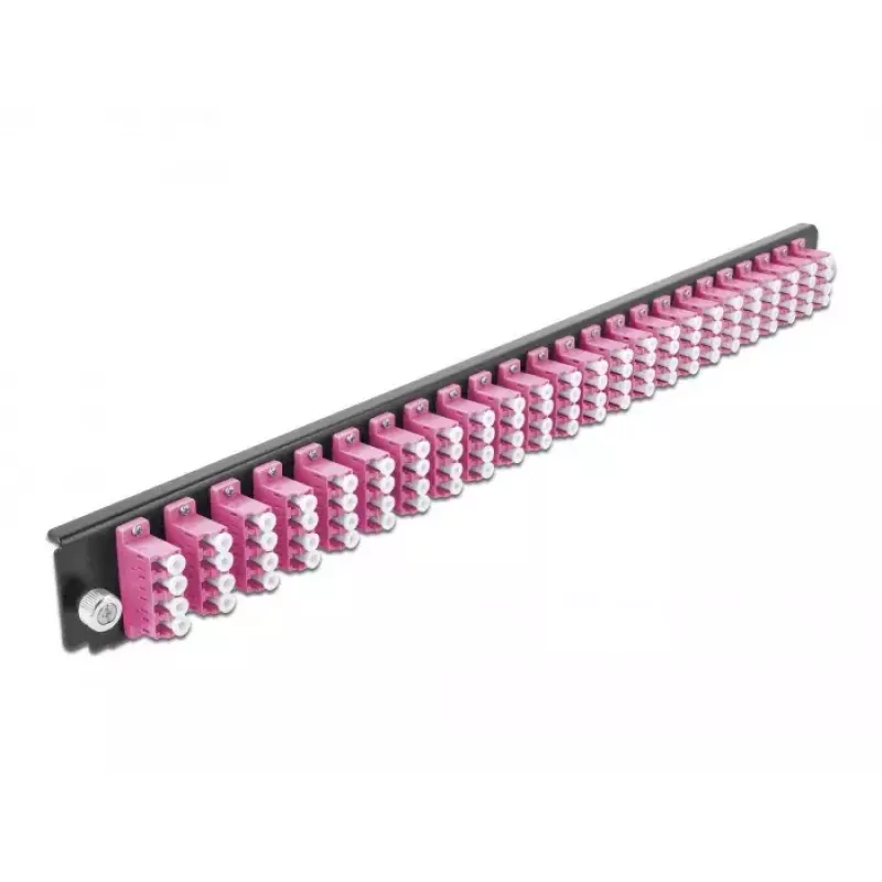 Μπροστινό πάνελ splice box DeLOCK 19 ιντσών 24 Port LC Quad μωβ
