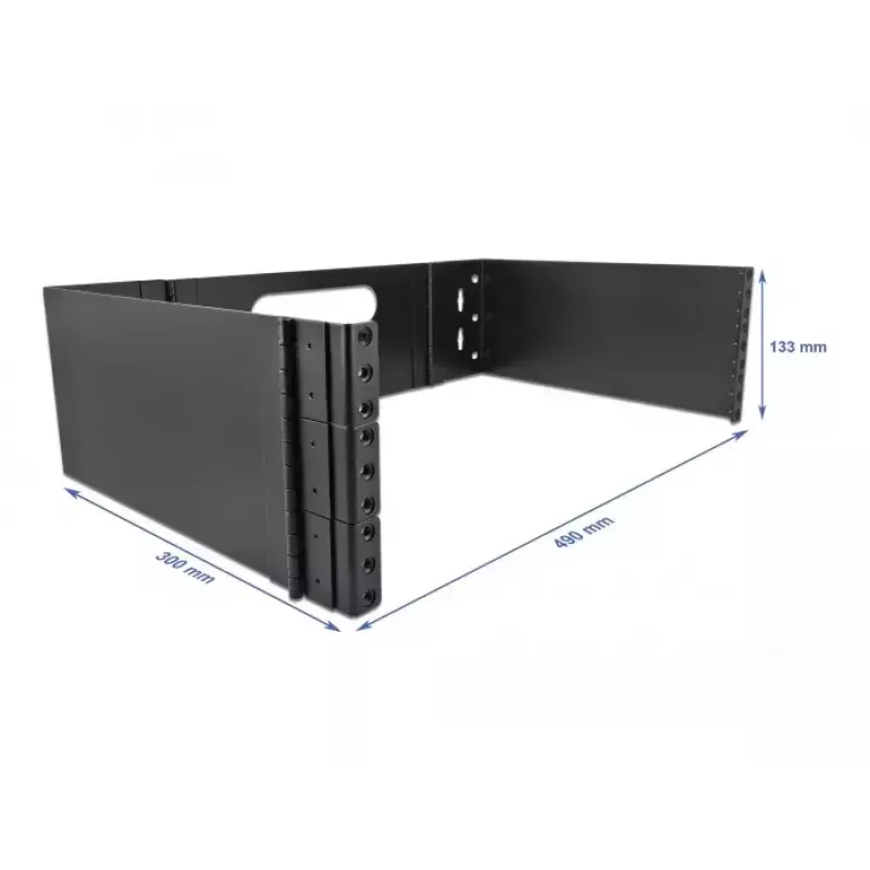 Βάση rack DeLOCK 19 ιντσών Επιτοίχιο rack 3U αναδιπλούμενο μαύρο