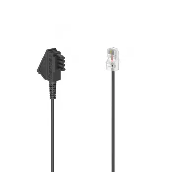 Hama 00201111 Τηλεφωνικό καλώδιο 0,5 m μαύρο