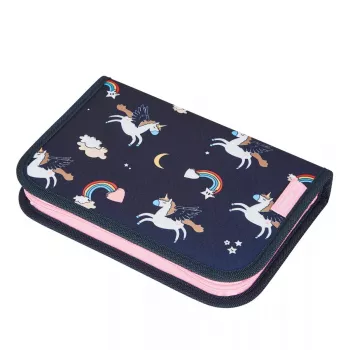 Herlitz Dreamy Unicorn γεμάτη κασετίνα, 19 τεμ., σκούρο μπλε