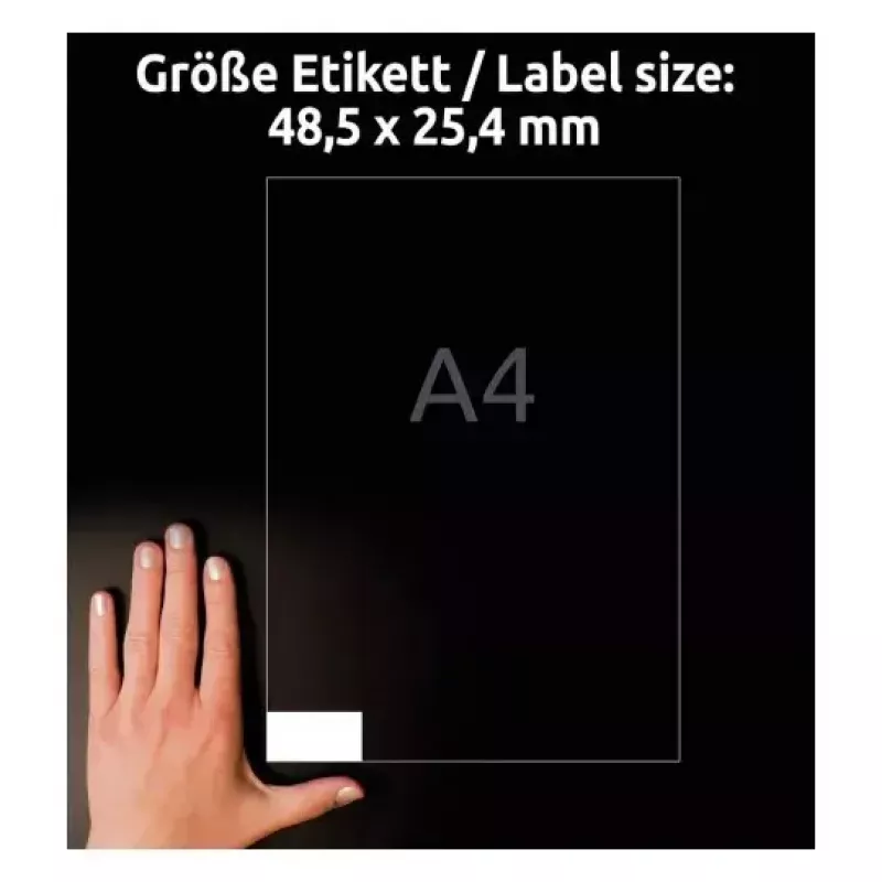 Avery Zweckform LR3657-10 ανακυκλωμένες γενικής χρήσης ετικέτες διευθύνσεων, 48,5 x 25,4 mm, φυσικό λευκό, μόνιμες