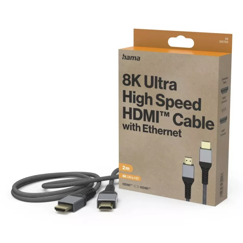 Καλώδιο HDMI Hama 00305150 2 m HDMI Type-A (Standard) μαύρο, γκρι
