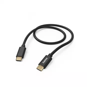 Hama Υφασμάτινο καλώδιο USB USB 2.0 1,5 m USB C Μαύρο
