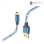Hama Αντανακλαστικό καλώδιο USB USB 2.0 1,5 m USB A USB C Μπλε