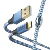 Hama Αντανακλαστικό καλώδιο USB USB 2.0 1,5 m USB A USB C Μπλε
