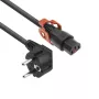 ACT Καλώδιο τροφοδοσίας Βύσμα CEE 7/7 (γωνιακό) - C13 IEC Lock+ μαύρο 2 m, EL332S, συσκευασία 5 τεμ.