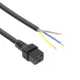 ACT Καλώδιο τροφοδοσίας C19 IEC Lock – ανοιχτό άκρο μαύρο 2 m, PC1174, συσκευασία 5 τεμ.