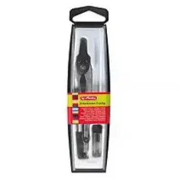 Σετ διαβήτη Herlitz 8710006 σε θήκη, 2 τεμ., 110 mm, μαύρο