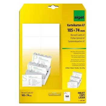 Μη αυτοκόλλητη ετικέτα Sigel LP701 160 τεμ. Λευκό Ορθογώνιο
