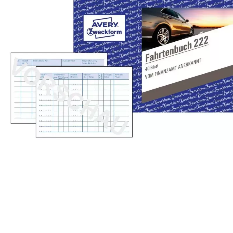Βιβλίο λογιστικών εντύπων Avery 222 A6 40 σελίδες