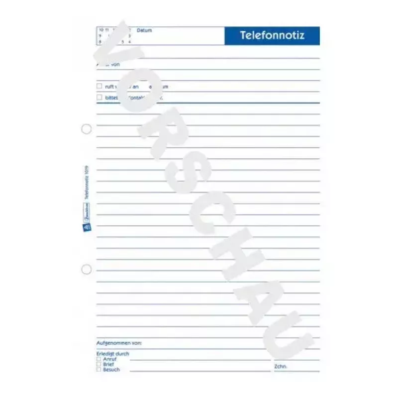 Avery Zweckform 1019 Σημειωματάριο τηλεφωνικών μηνυμάτων, A5, 50 φύλλα