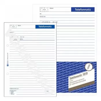 Avery Zweckform 1019 Σημειωματάριο τηλεφωνικών μηνυμάτων, A5, 50 φύλλα