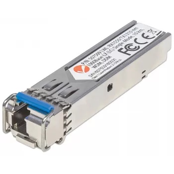 Intellinet Μονάδα πομποδέκτη Οπτική, Gigabit-Faser WDM Bi-Directional SFP, 1000Base-Lx (LC) Single-Mode-Port, 10 km, Μήκη κύματος: Λήψη (RX) 1550 nm και Αποστολή (TX) 1310 nm, WDM (Rx1550/Tx1310), MSA-συμβατό, Ισοδύναμο με Cisco GLC-BX-U, Ethernet, Οπτική ίνα