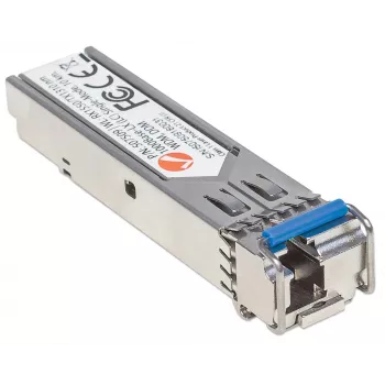 Intellinet Μονάδα πομποδέκτη Οπτική, Gigabit-Faser WDM Bi-Directional SFP, 1000Base-Lx (LC) Single-Mode-Port, 10 km, Μήκη κύματος: Λήψη (RX) 1550 nm και Αποστολή (TX) 1310 nm, WDM (Rx1550/Tx1310), MSA-συμβατό, Ισοδύναμο με Cisco GLC-BX-U, Ethernet, Οπτική ίνα