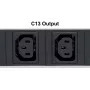 Intellinet 19 ιντσών 1U Rackmount Anti-Shedding 8-θέσια C13 Μονάδα διανομής ισχύος (PDU) με αποσπώμενο καλώδιο τροφοδοσίας και υποδοχή C20 στο πίσω μέρος