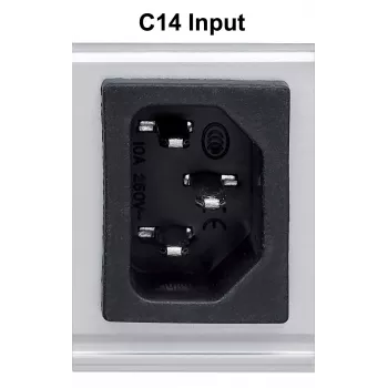 Intellinet 19 ιντσών 1U Rackmount Anti-Shedding 8-θέσια C13 Μονάδα διανομής ισχύος (PDU) με αποσπώμενο καλώδιο τροφοδοσίας και υποδοχή C20 στο πίσω μέρος