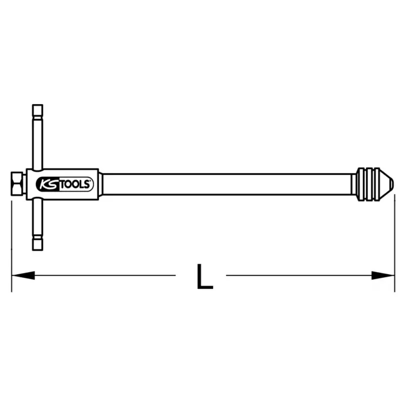 KS Tools 331.0665 αναστρέψιμη καστάνια συγκράτησης βρύσων, M5-M12