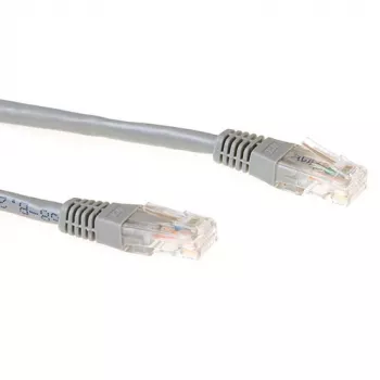 ACT γκρι 1,5 μέτρα LSZH U/UTP CAT6 καλώδιο patch με βύσματα RJ45
