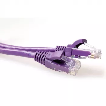 ACT μωβ 15 μέτρα U/UTP CAT6 καλώδιο patch χωρίς γλωττίδα με βύσματα RJ45