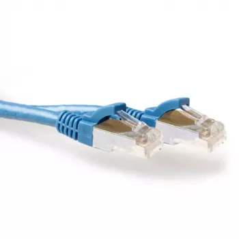 ACT Μπλε 20 μέτρα LSZH SFTP CAT6A Patch καλώδιο χωρίς γλωττίδα με βύσματα RJ45