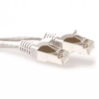 ACT Λευκό 3 μέτρα LSZH SFTP CAT6A Patch καλώδιο χωρίς γλωττίδα με βύσματα RJ45