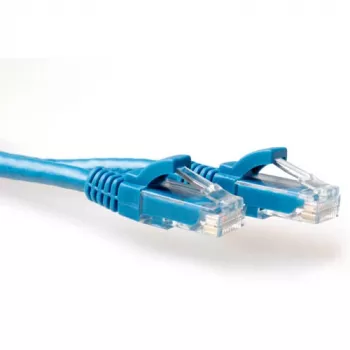 ACT μπλε 1,5 μέτρα U/UTP CAT6A καλώδιο patch χωρίς προεξοχή με βύσματα RJ45