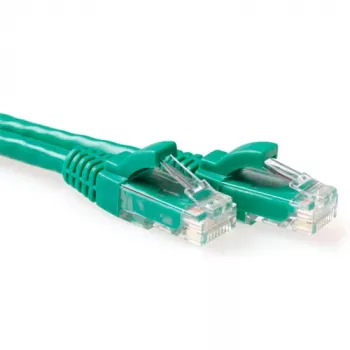 ACT πράσινο 0,5 μέτρα U/UTP CAT6A καλώδιο patch χωρίς προεξοχή με βύσματα RJ45
