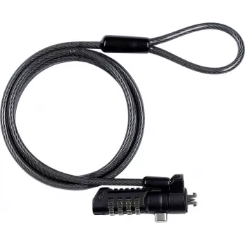 eSTUFF GLB220102 Κλειδαριά καλωδίου μαύρο 1,8 m