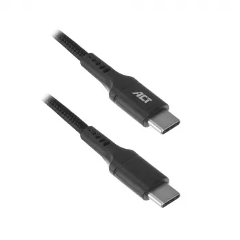 ACT καλώδιο φόρτισης/δεδομένων USB 2.0 βύσμα Type-C – βύσμα Type-C 1 μέτρο, νάιλον