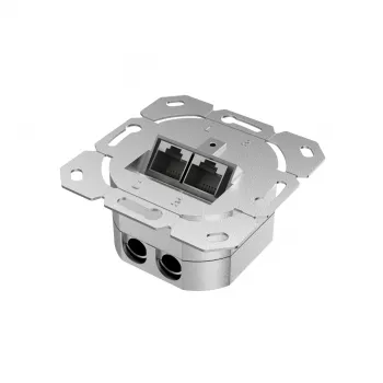 Hama 00200775 πρίζα δικτύου, CAT-6a, 10 Gbit/s, θωρακισμένη, 2 θύρες, χωνευτή