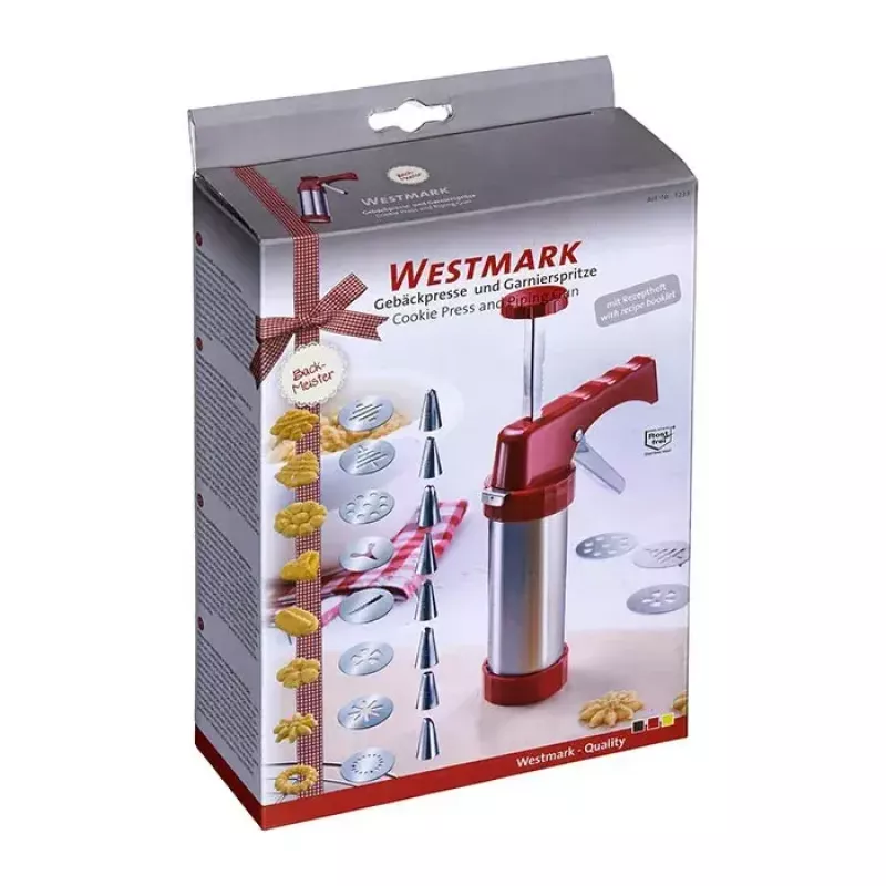 Πρέσα μπισκότων Westmark 32332260 κόκκινο ασημί πλαστικό ανοξείδωτο χάλυβας