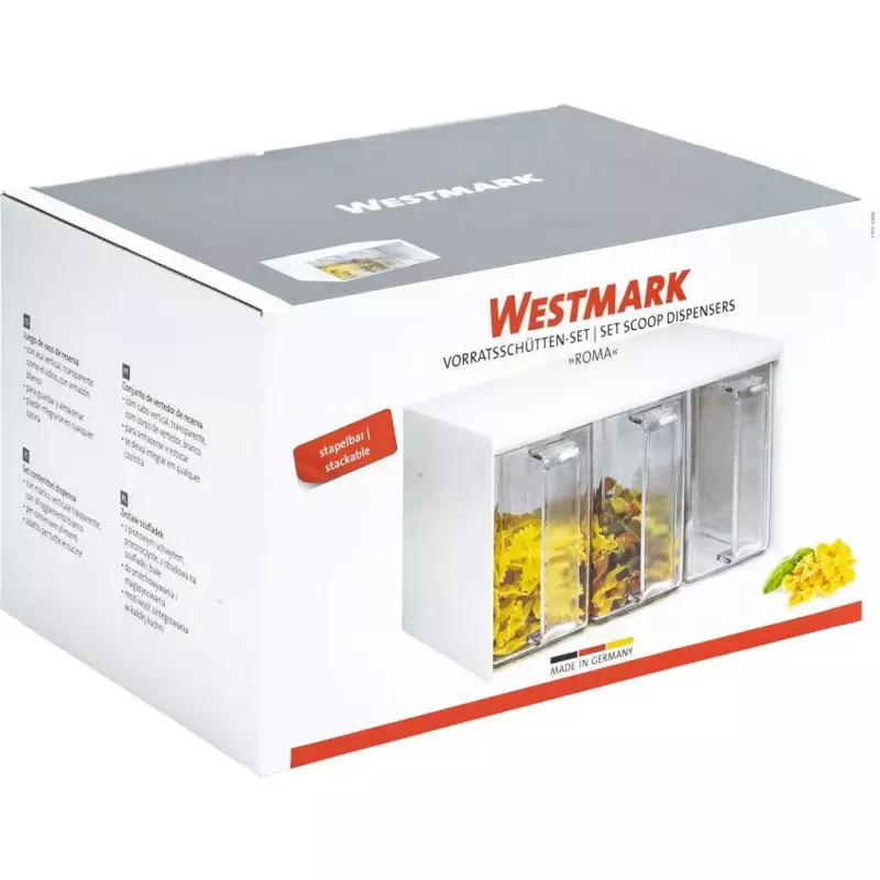 Δοχείο Westmark Roma ορθογώνιο 3 L διαφανές λευκό