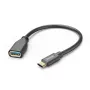 Hama 00125105 Καλώδιο USB USB 3.2 Gen 1 (3.1 Gen 1) 0,15 m USB A USB C Μαύρο