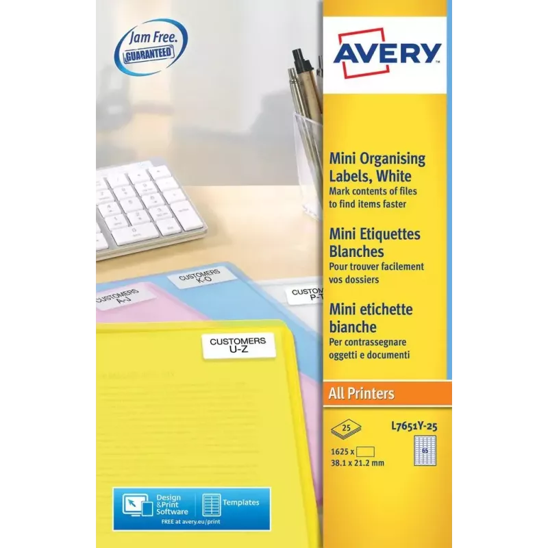 Mini Label Laser Avery L7651 κίτρινο