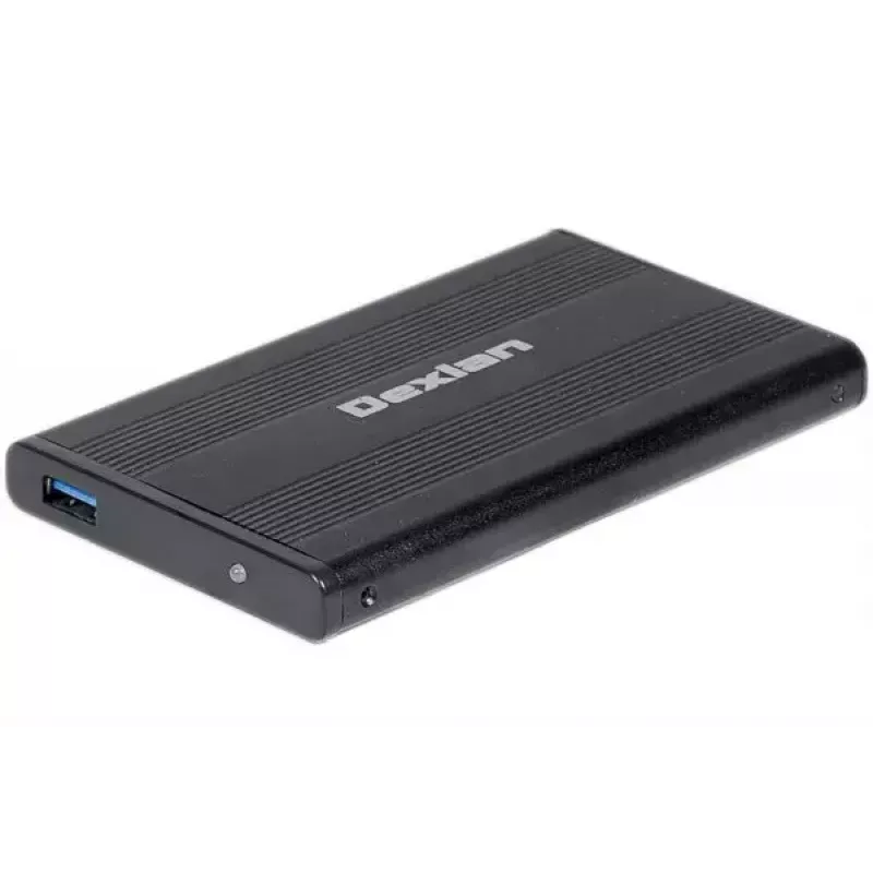 Θήκη HDD/SSD Dexlan 738308 μαύρο 2,5 ίντσες USB Type-A 5 Gbit/s