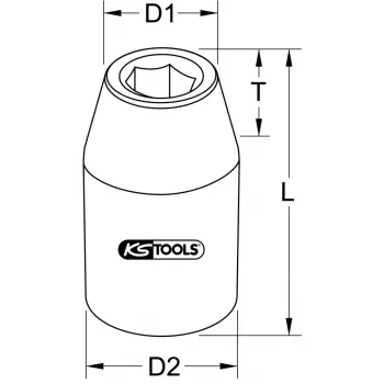 Καρυδάκι KS Tools 911.1253 υποδοχή 1/2 ίντσας 1 κεφαλή 50g