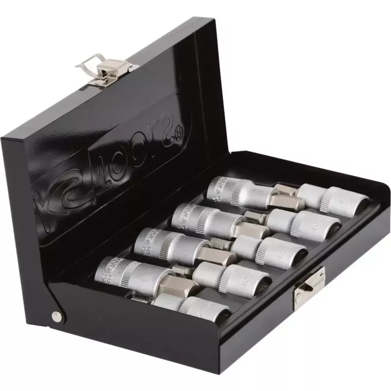 KS Tools 911.1321 σετ καρυδακιών μύτης 1/2 ίντσας, εξάγωνα, κοντά, 9 τεμ.