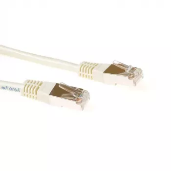 ACT ιβουάρ 1 m F/UTP CAT5E καλώδιο patch με βύσματα RJ45
