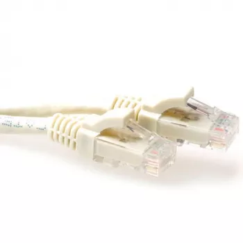 ACT Ivory 10 μέτρα U/UTP CAT6 Patch καλώδιο snagless με βύσματα RJ45