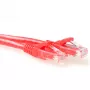ACT Κόκκινο 1 μέτρο U/UTP CAT6 Patch καλώδιο χωρίς γλωττίδα με βύσματα RJ45