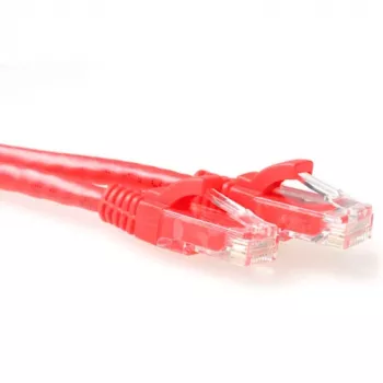 ACT Κόκκινο 2 μέτρα U/UTP CAT6 Patch καλώδιο με προστασία γλωττίδας και βύσματα RJ45
