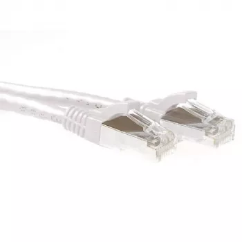 ACT Λευκό 10 μέτρα SFTP CAT6A Patch καλώδιο με προστασία γλωττίδας με βύσματα RJ45