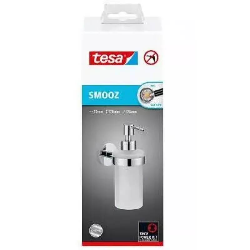 tesa Smooz 40323-00000-00 διανομέας σαπουνιού, 200 ml, σατινέ γυαλί