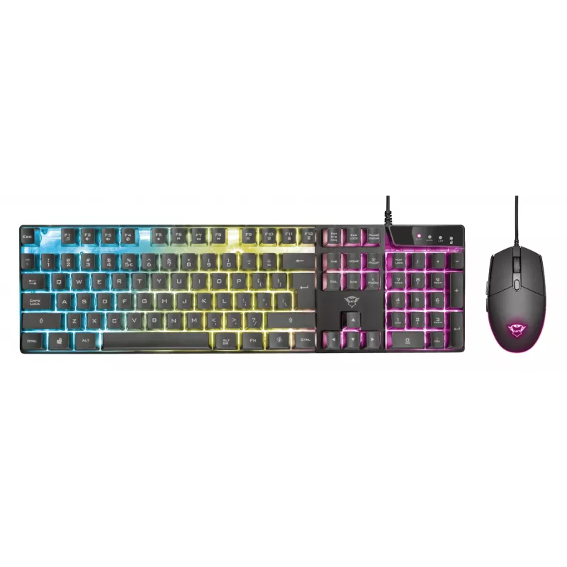 Trust GXT 838 Azor Πληκτρολόγιο και ποντίκι Gaming USB γερμανικό μαύρο