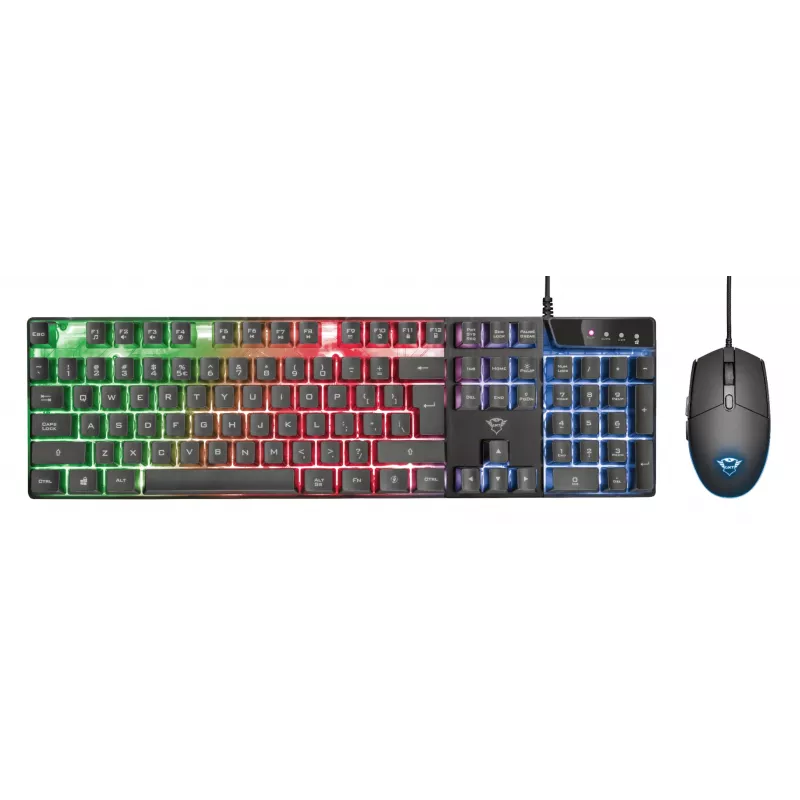Trust GXT 838 Azor Πληκτρολόγιο και ποντίκι Gaming USB γερμανικό μαύρο
