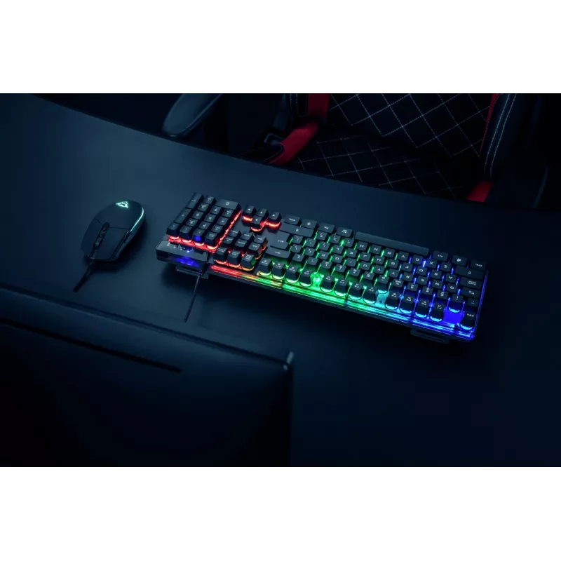 Trust GXT 838 Azor Πληκτρολόγιο και ποντίκι Gaming USB γερμανικό μαύρο