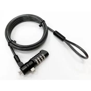 eSTUFF GLB220105 Κλείδωμα καλωδίου μαύρο 1,8 m